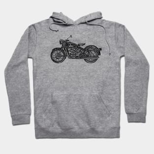 R50 Bike Sketch Art Hoodie